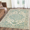 LR Resources Modern Traditions 81288 Turquoise Gray Area Rug Alternate Image Feature