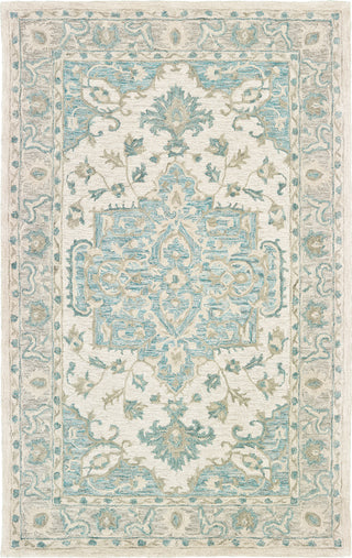 LR Resources Modern Traditions 81288 Turquoise Gray Area Rug 