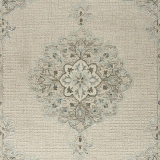 LR Resources Modern Traditions Ivory Medallion Area Rug Detail Image