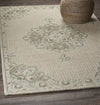 LR Resources Modern Traditions Ivory Medallion Area Rug Lifestyle Image