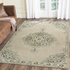 LR Resources Modern Traditions Ivory Medallion Area Rug Lifestyle Image