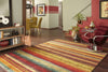 Mohawk Home New Wave Boho Stripe Multi Area Rug Room Scene Feature