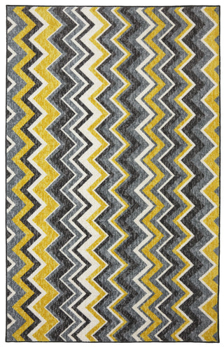 Mohawk Home New Wave Ziggidy Yellow Area Rug main image