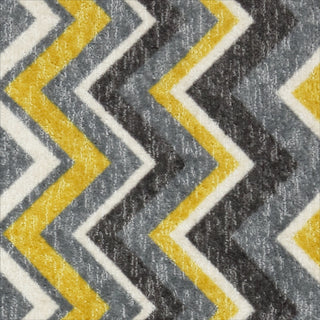 Mohawk Home New Wave Ziggidy Yellow Area Rug Detail