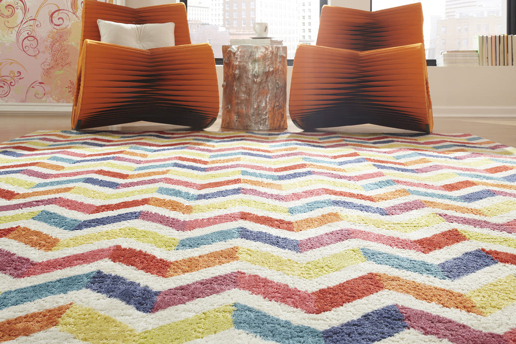 Mohawk Home Strata Mixed Chevrons Prism Area Rug Detail Feature