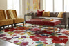 Mohawk Home Strata Bright Floral Toss Multi Area Rug Room Scene Feature
