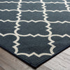 Mohawk Home Soho Fancy Trellis Navy Area Rug Corner Shot