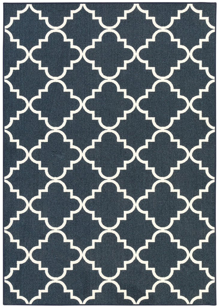 Mohawk Home Soho Fancy Trellis Navy Area Rug main image
