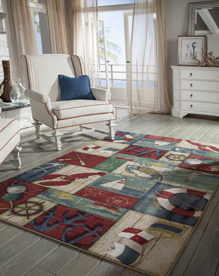 Mohawk Home Escape N Is For Nautical Multi Area Rug Room Scene Feature