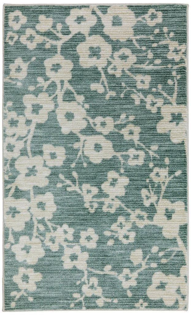 Mohawk Home Aurora Burbank Blossom Teal Area Rug main image