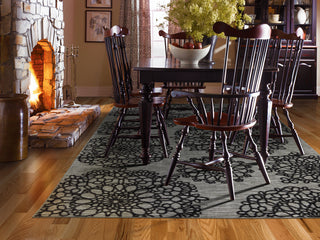 Mohawk Home Aurora Palo Alto Gray Area Rug Room Scene Feature