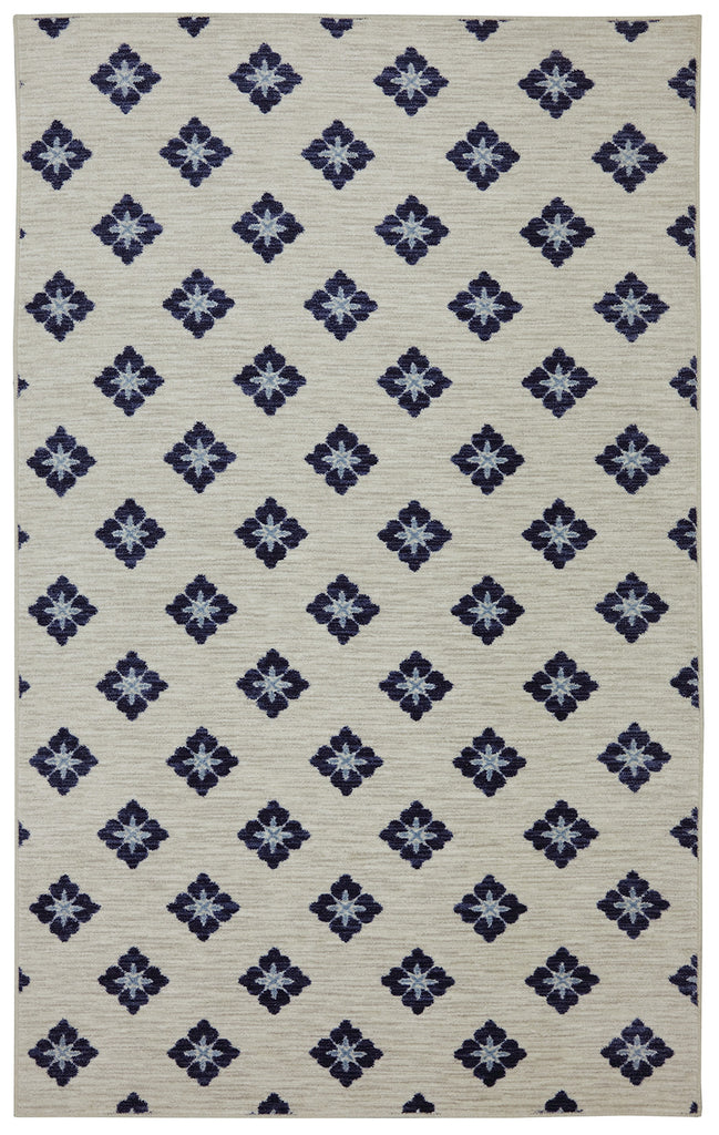 Mohawk Home Woodbridge Button Fleur Navy Area Rug main image