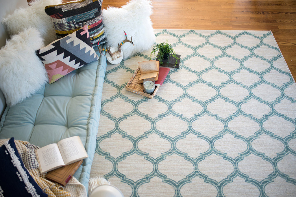 Mohawk Home Woodbridge Glenn Aqua Area Rug Incredible Rugs and Decor