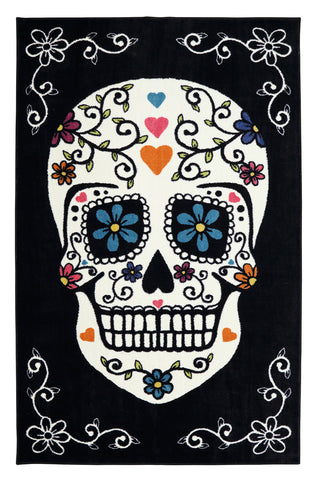 Mohawk Home Aurora Sugar Skull Rainbow Area Rug main image