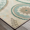 Mohawk Home Aurora Forest Suzani Aqua Area Rug Corner Shot