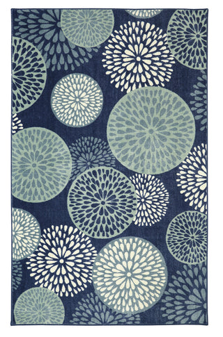 Mohawk Home Aurora Foliage Friends Blue Area Rug main image