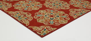 Mohawk Home Soho Kolam Red Area Rug Corner Shot