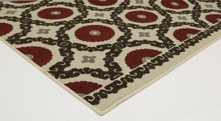 Mohawk Home Soho Penelope Red Area Rug Corner Shot