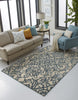 Mohawk Home Augusta Spokane Abyss Blue Area Rug Room Scene Feature