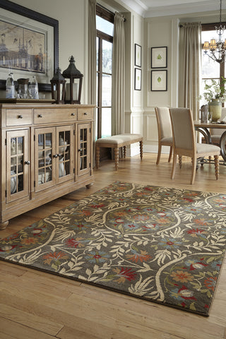 Mohawk Home Symphony Amicalola Saddle Area Rug Room Scene Feature