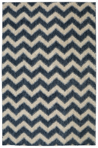 Mohawk Home Laguna Stitched Chevron Blue Area Rug main image