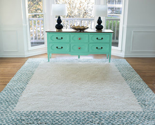 Mohawk Home Laguna Spotted Border Green Area Rug Main Feature