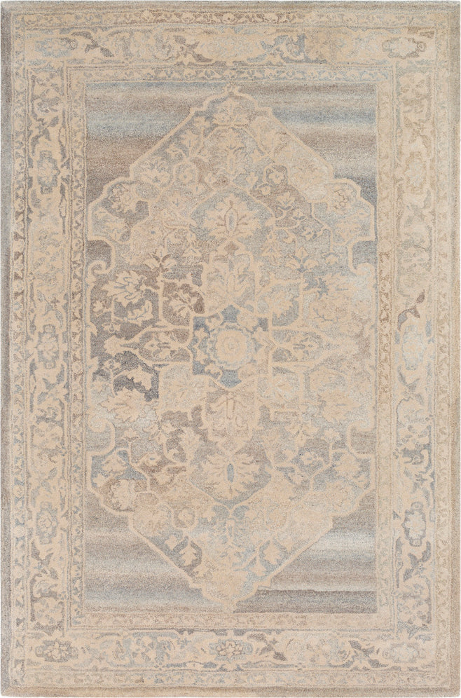 Surya Mountain MOI-1019 Dark Brown Khaki Medium Gray Charcoal Area Rug main image