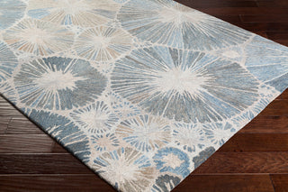 Surya Mountain MOI-1020 Dark Blue Navy Ivory Beige Black Camel Charcoal Area Rug Corner Image