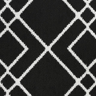 Nourison Modern Lines MOL01 Black Area Rug Texture Image