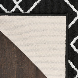 Nourison Modern Lines MOL01 Black Area Rug Detail Image