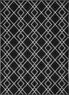 Nourison Modern Lines MOL01 Black Area Rug Detail Image