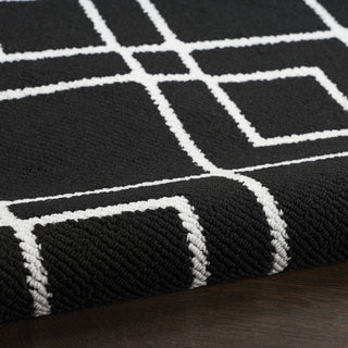 Nourison Modern Lines MOL01 Black Area Rug T' R