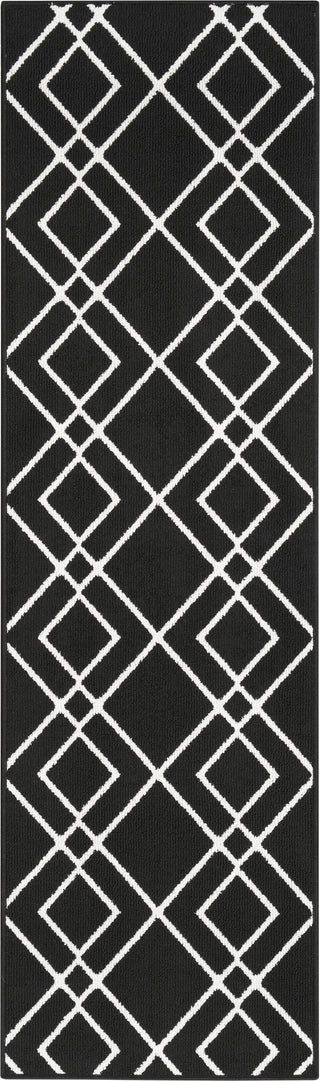 Nourison Modern Lines MOL01 Black Area Rug Main Image