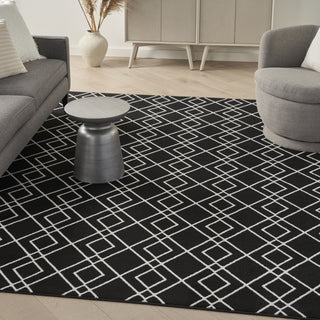 Nourison Modern Lines MOL01 Black Area Rug Main Image