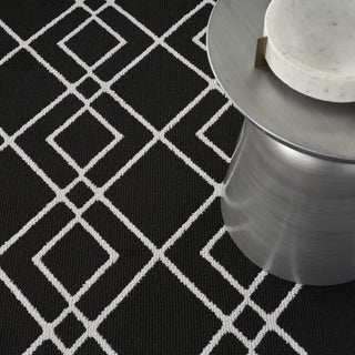 Nourison Modern Lines MOL01 Black Area Rug Main Image