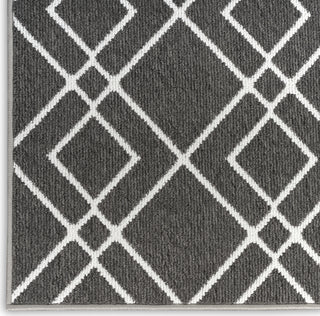 Nourison Modern Lines MOL01 Charcoal Area Rug Texture Image