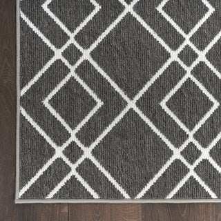 Nourison Modern Lines MOL01 Charcoal Area Rug Texture Image