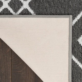 Nourison Modern Lines MOL01 Charcoal Area Rug Detail Image