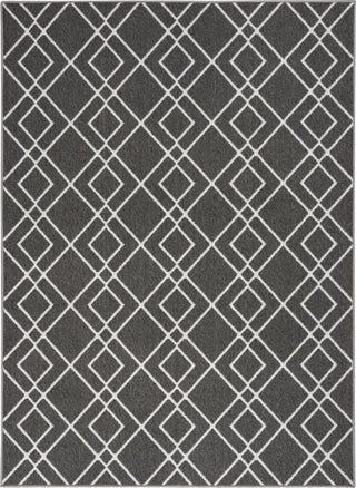 Nourison Modern Lines MOL01 Charcoal Area Rug Detail Image