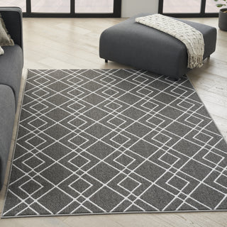 Nourison Modern Lines MOL01 Charcoal Area Rug Detail Image