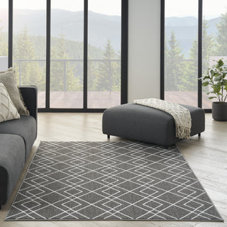 Nourison Modern Lines MOL01 Charcoal Area Rug Detail Image