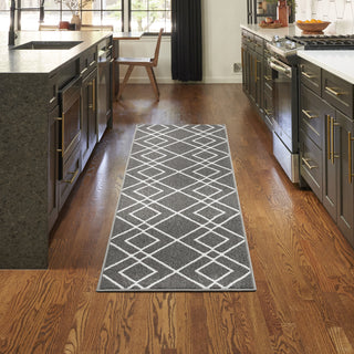 Nourison Modern Lines MOL01 Charcoal Area Rug Main Image