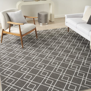 Nourison Modern Lines MOL01 Charcoal Area Rug Main Image