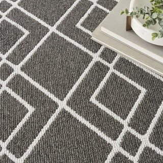 Nourison Modern Lines MOL01 Charcoal Area Rug Main Image