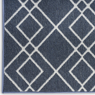 Nourison Modern Lines MOL01 Denim Area Rug Texture Image