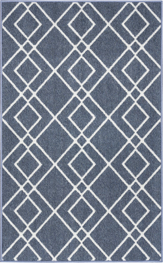 Nourison Modern Lines MOL01 Denim Area Rug Texture Image