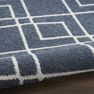 Nourison Modern Lines MOL01 Denim Area Rug T' R