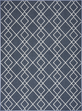 Nourison Modern Lines MOL01 Denim Area Rug Detail Image