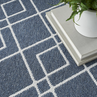 Nourison Modern Lines MOL01 Denim Area Rug Detail Image