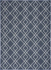 Nourison Modern Lines MOL01 Denim Area Rug Room Image